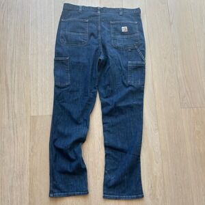 Carhartt Flame Resistant Workwear Jeans 38 Denim Work Pants Utility FR USA CAT 2